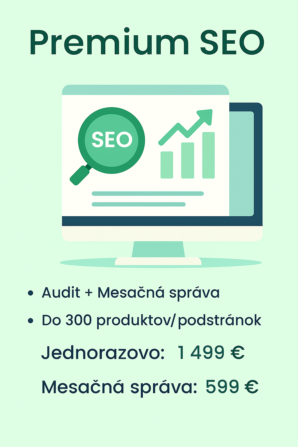 Premium SEO Audit + Mesačná správa
