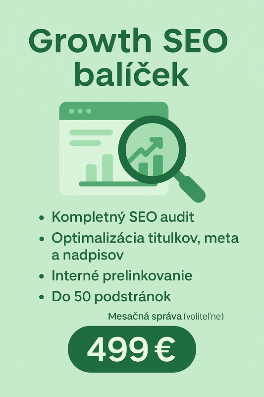 Growth SEO Audit + Mesačná správa